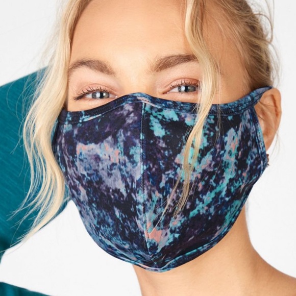 Fabletics Accessories - Fabletics face mask in navy/teal speckles